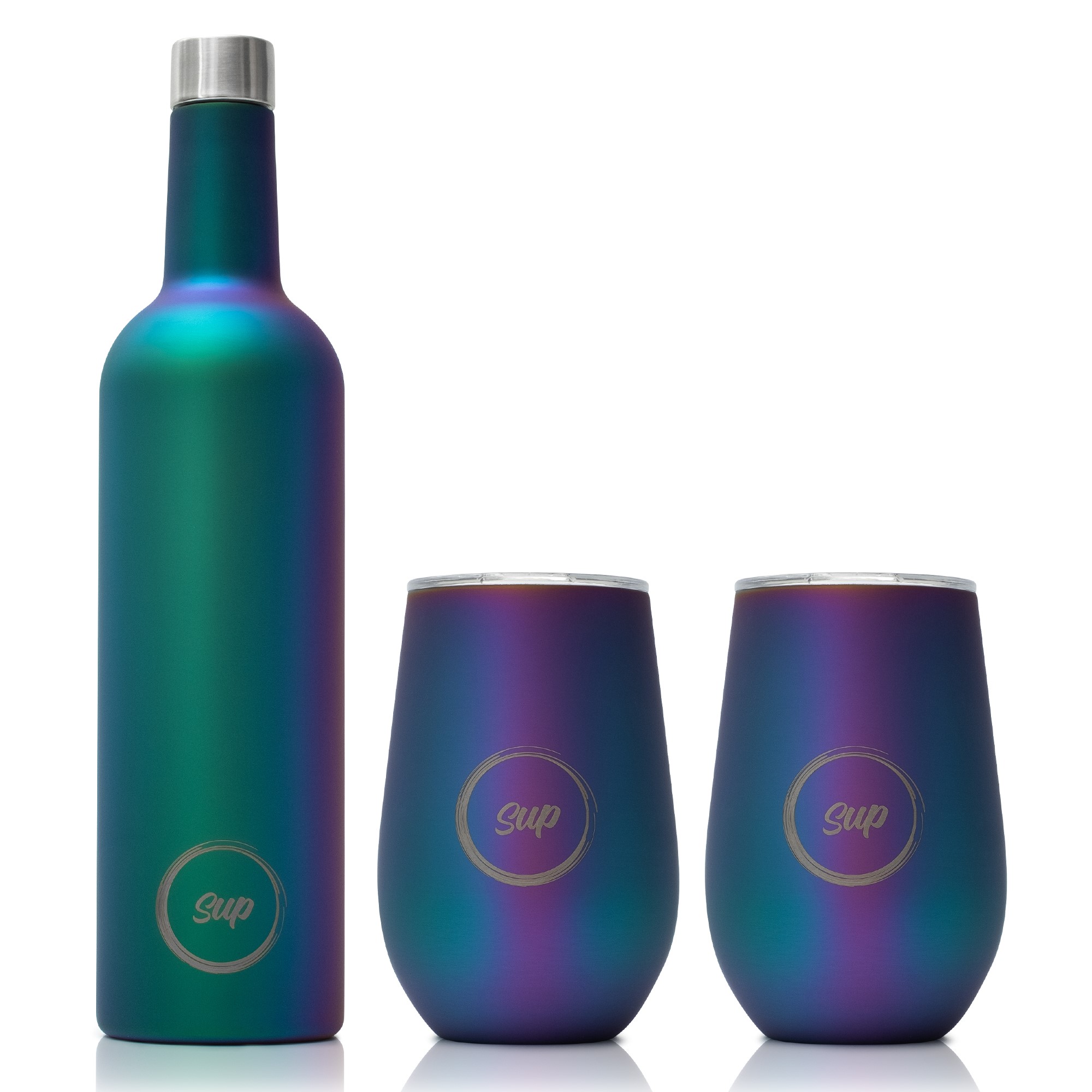Insulated-wine-bottle-tumbler-gift-set-peacock-galaxy-sup
